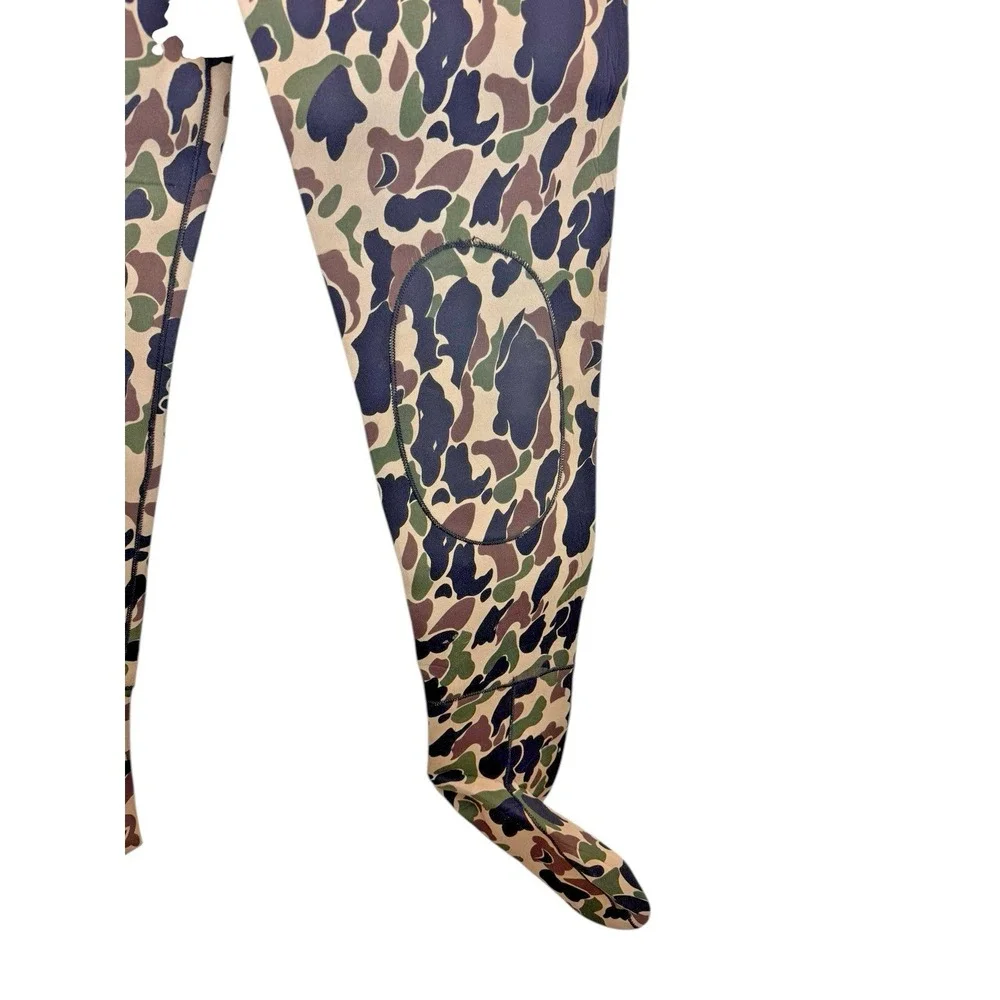 Vintage Upland Camo‎ Fishing Chest Waders Pants Bibs Size Large Neoprene